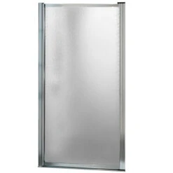 Maax Raindrop Glass Shower Door - Framed - Chrome - 24 3/4-in W X 64 1/2-in H