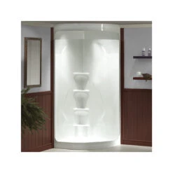 MAAX Equinox Corner Shower - One-Piece - 37-in X 37-in X 78-in - White