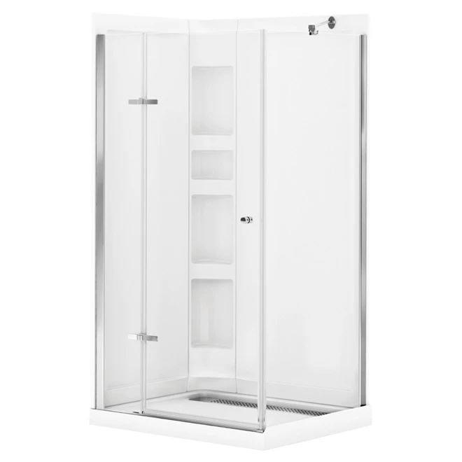Maax 38-in X 75-in White Acrylic Shower Wall Set