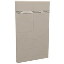 Maax Utile Back Wall - Composite - Origin - Greige - 80-in H X 1 1/8-in W X 48-in L