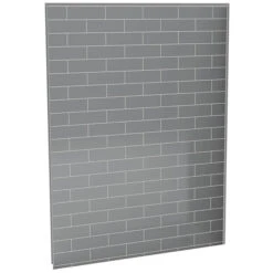 Maax Utile Shower Wall - Back Panel - 60-in X 80-in - Composite - Metro - Ash Grey