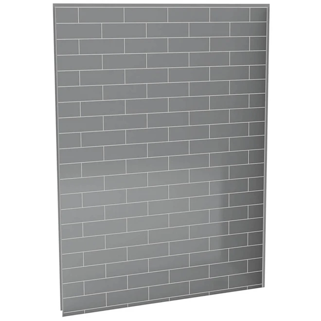 Maax Utile Shower Wall - Back Panel - 60-in X 80-in - Composite - Metro - Ash Grey