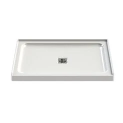 Olympia Acrylic Shower Base - Centre Drain - 48-in X 32-in - White