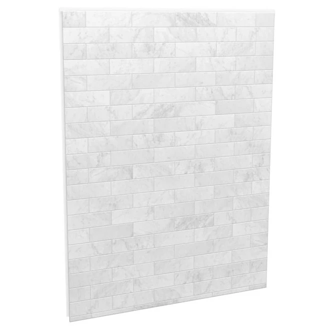 MAAX Utile Composite Back Panel Shower Wall - 60-in X 80-in - Carrara