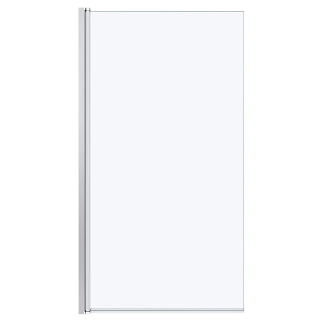 Maax Axial Bathtub Shield - 30-in X 55 1/2-in - Clear Glass - Chrome Finish