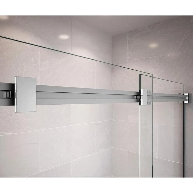 MAAX Duel Frameless Tempered Clear Glass Shower Sliding Door - Lotus Water-Repellent Coating - Image 2