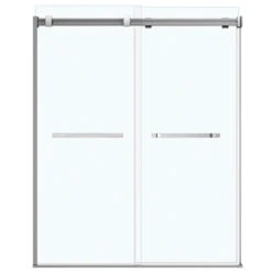 MAAX Duel Tempered Clear Glass Sliding Alcove Shower Door - Lotus Water-Repellent Coating