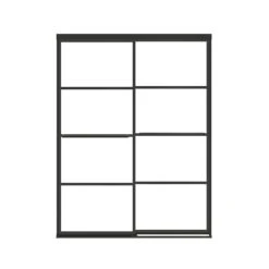 MAAX Sliding Shower Door Matte Black And Clear Glass 56-59-in X 76-in