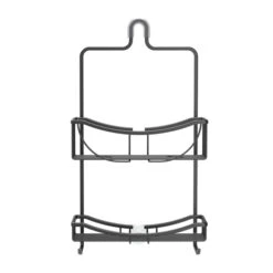 Better Living Black Aluminum 2-Tier Shower Caddy