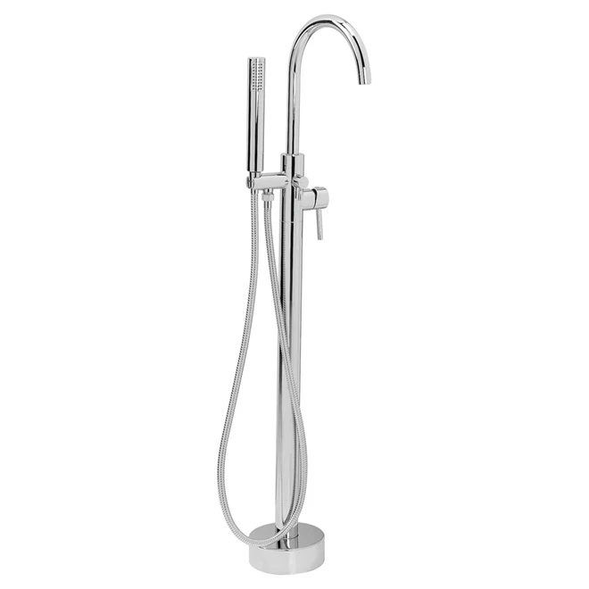Bélanger Freestanding Bathtub Faucet With Handheld Shower - Delphi Collection - Polished Chrome - Image 2