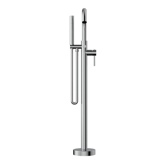 Bélanger Freestanding Bathtub Faucet With Handheld Shower - Delphi Collection - Polished Chrome - Image 4