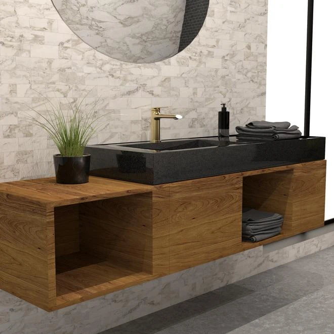 Belanger Opalia 1-Handle Lavatory Faucet With Presto Drain 6-in Matte Gold - Image 4