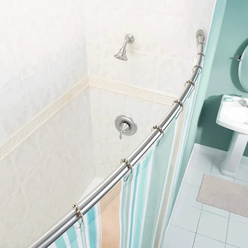 Moen Curved Shower Rod - Adjustable From 57" To 60" - Brushed Nickel - Image 2