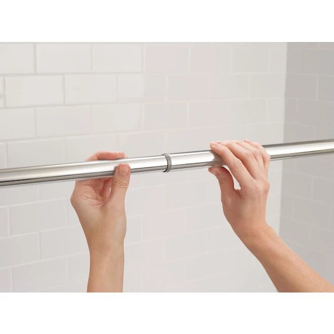 MOEN 72-in Stainless Steel Adjustable Shower Rod - Image 3