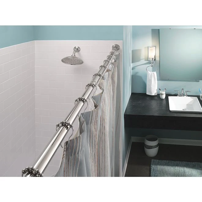MOEN 72-in Stainless Steel Adjustable Shower Rod - Image 2