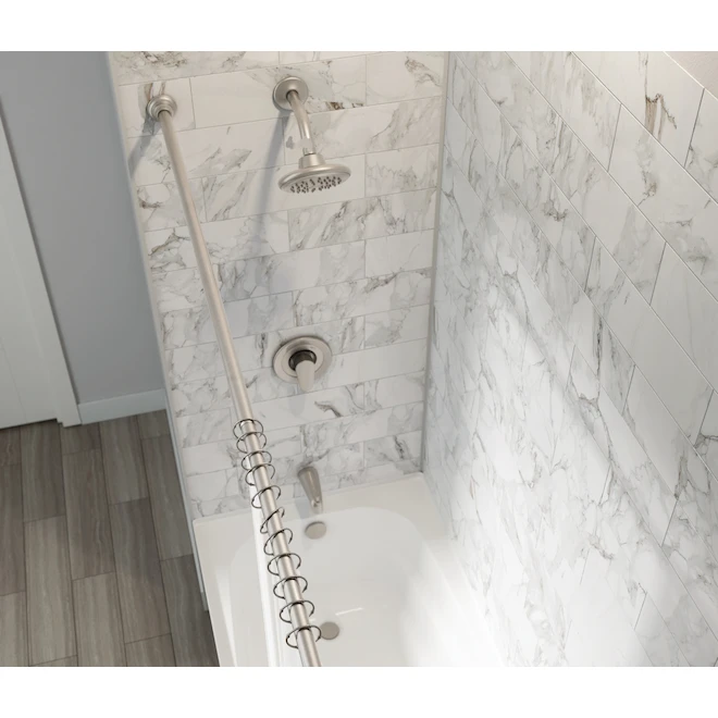 Moen Fastlock 44-in To 72-in Brushed Nickel Tension Rod - Image 2