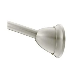 MOEN 60-in Brushed Nickel Curved Adjustable Single Shower Curtain Rod