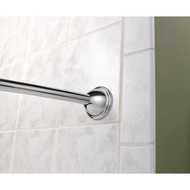 MOEN Adjustable 72-in Chrome Stainless Steel Curved Adjustable Shower Rod - Image 3