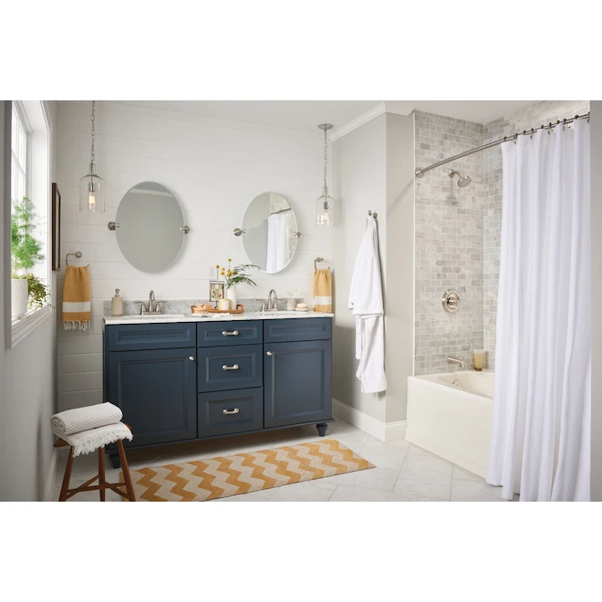 MOEN Adjustable 72-in Chrome Stainless Steel Curved Adjustable Shower Rod - Image 4