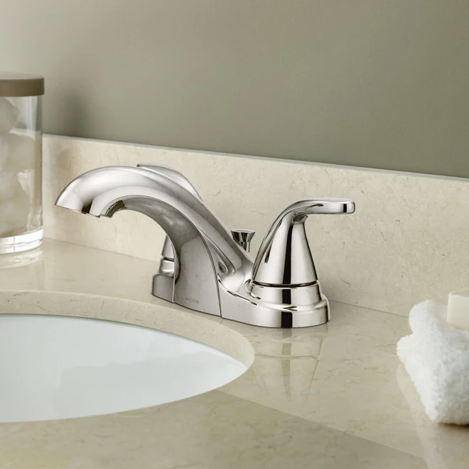 Moen Adler Bathroom Faucet - 2 Handles - Chrome