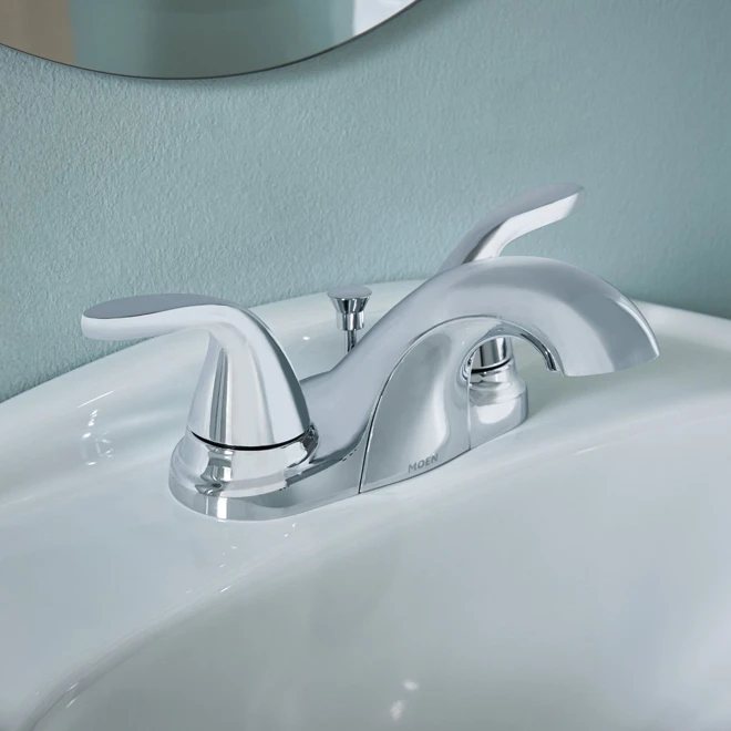 Moen Adler Bathroom Faucet - 2 Handles - Chrome - Image 5
