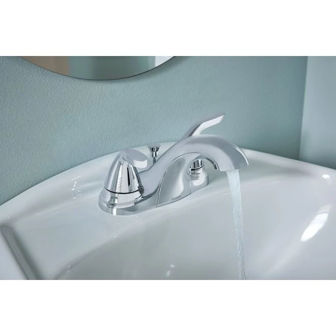Moen Adler Bathroom Faucet - 2 Handles - Chrome - Image 2