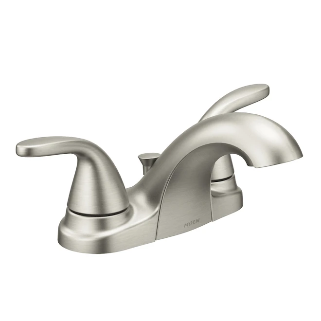 Moen Adler 2-Handle Bathroom Faucet - 4-in Centerset - Brushed Nickel - Image 2