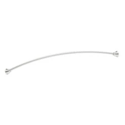 Moen Moen Curved Shower Rod With Magnetix Chrome Tension Or Permanent Mount