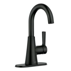 Moen Mikah 13-in Black Matte Bathroom Faucet