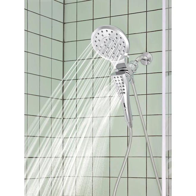 Moen Verso Chrome Combined Shower Head And Hand Shower - 4 Sprays - 7-in Diameter - Image 3