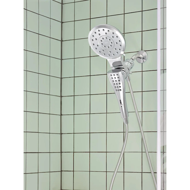 Moen Verso Chrome Combined Shower Head And Hand Shower - 4 Sprays - 7-in Diameter