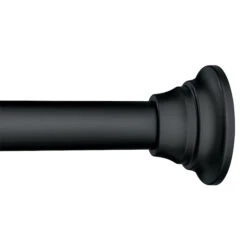 Moen Fast Lock 44-in To 72-in Matte Black Shower Rod