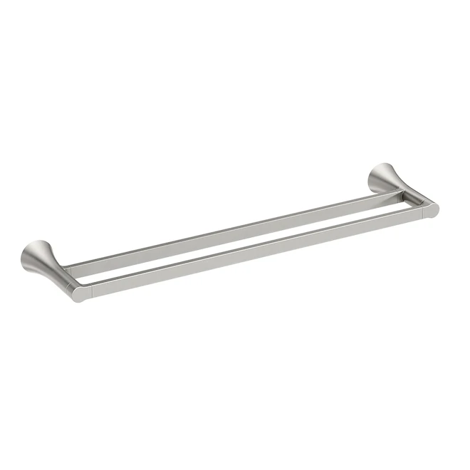 Moen Mikah 24-in Brushed Nickel Metal Double Towel Bar