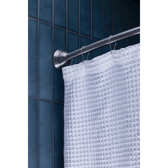 Moen Magnetix 57-in To 60-in Brushed Nickel Curved Shower Rod