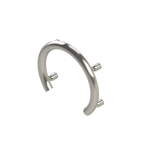 Invisia Collection Brushed Stainless Accent Ring - Image 2