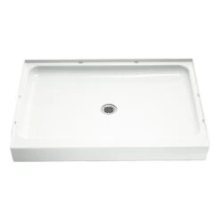 Sterling Ensemble 34-in X 48-in White Vikrell Shower Base