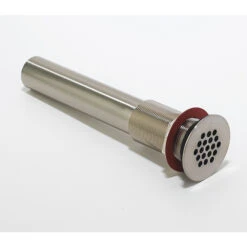 DECOLAV Universal Satin Nickel Grid Drain Decorative Sink Drain W/ Overflow