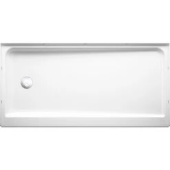 Sterling Ensemble 30-in X 60-in White Vikrell Left-Hand Shower Base