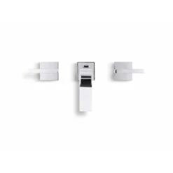 KOHLER Loure Polished Chrome 2-Handle Widespread WaterSense Bathroom Sink Faucet With Drain