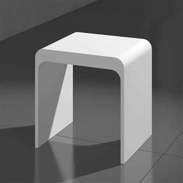 Jade Bath Kass Bath And Shower Stool Matte White