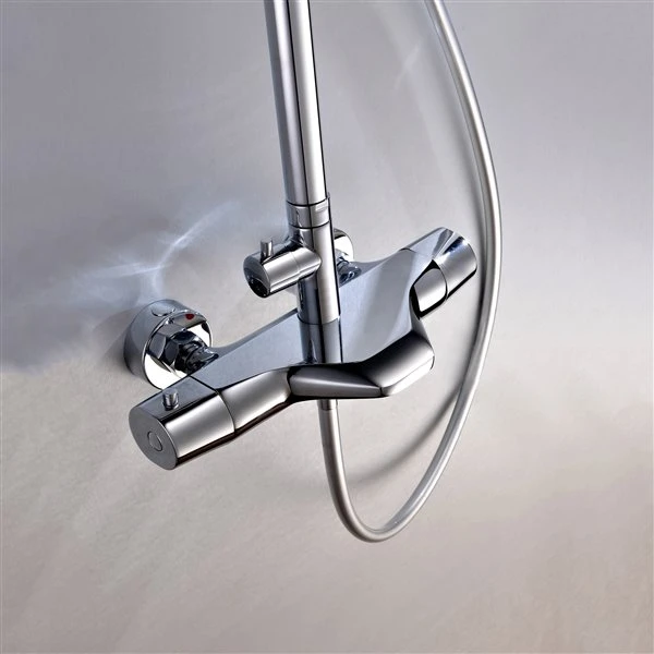 Jade Bath Jacki Polished Chrome Thermostatic Shower System - Polished Chrome