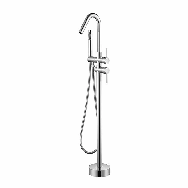 Jade Bath Lory Chrome Floor-Mounted Tub Filler