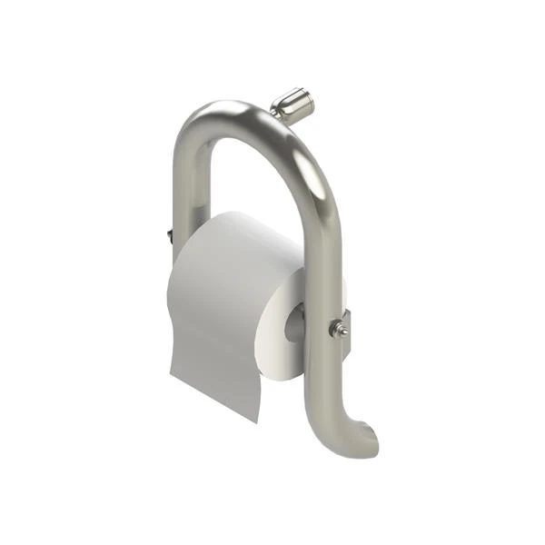 Invisia Collection Brushed Stainless Wall Toilet Roll Holder - Image 2
