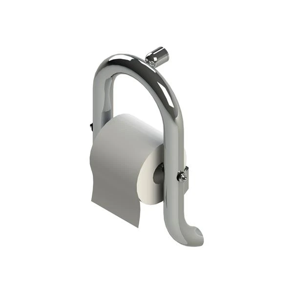 Invisia Collection Polished Chrome Wall Toilet Roll Holder - Image 2