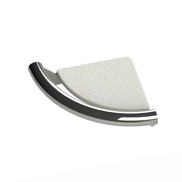 Invisia Collection Polished Chrome Corner Shelf - Image 2