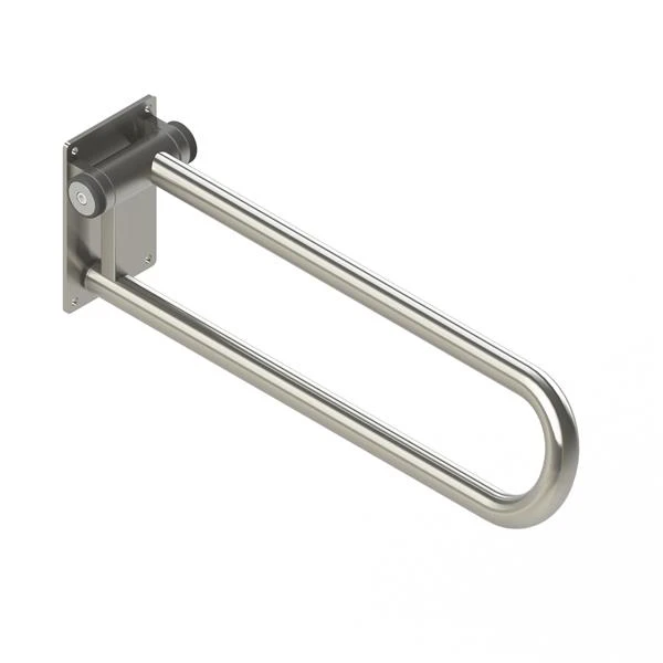 HealthCraft Products PT Rail™ 32-In Stainless Bathroom Safety Accessory With Hinged Right Side
