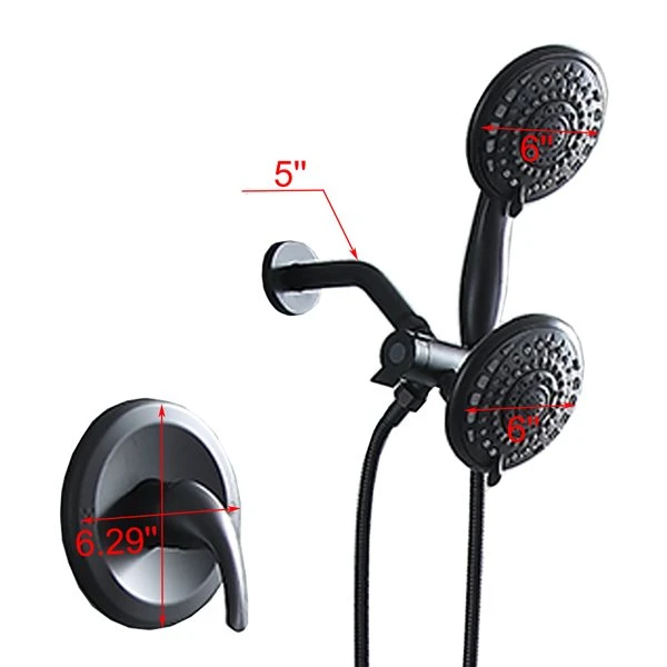 Clihome 2-function Matte Black 1-spray Shower Head And Handheld Shower Combo 2.5 Gpm (9.5 Lpm) - Image 3