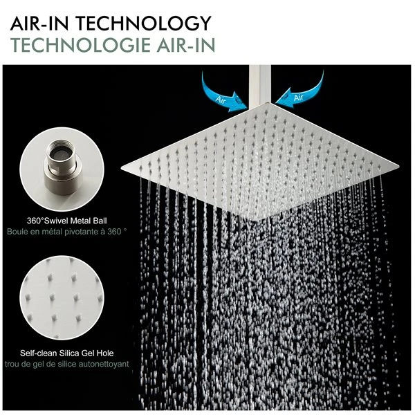 Clihome 3-function Shower System 1-handle Bathtub And Shower In Brushed Nickel - Faucet Valve Included - Image 5