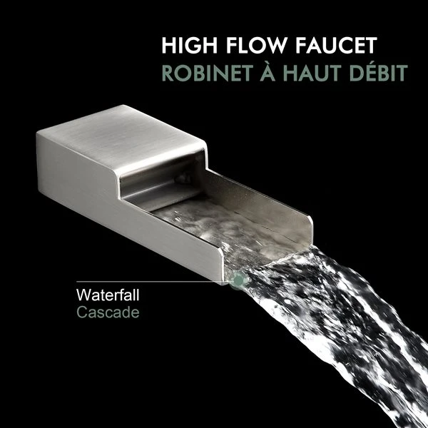 Clihome 3-function Shower System 1-handle Bathtub And Shower In Brushed Nickel - Faucet Valve Included - Image 3