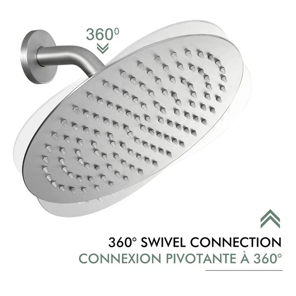 Clihome 2-function Shower System Brushed Nickel 1-handle Bathtub And Shower - Faucet Valve Included - Image 4